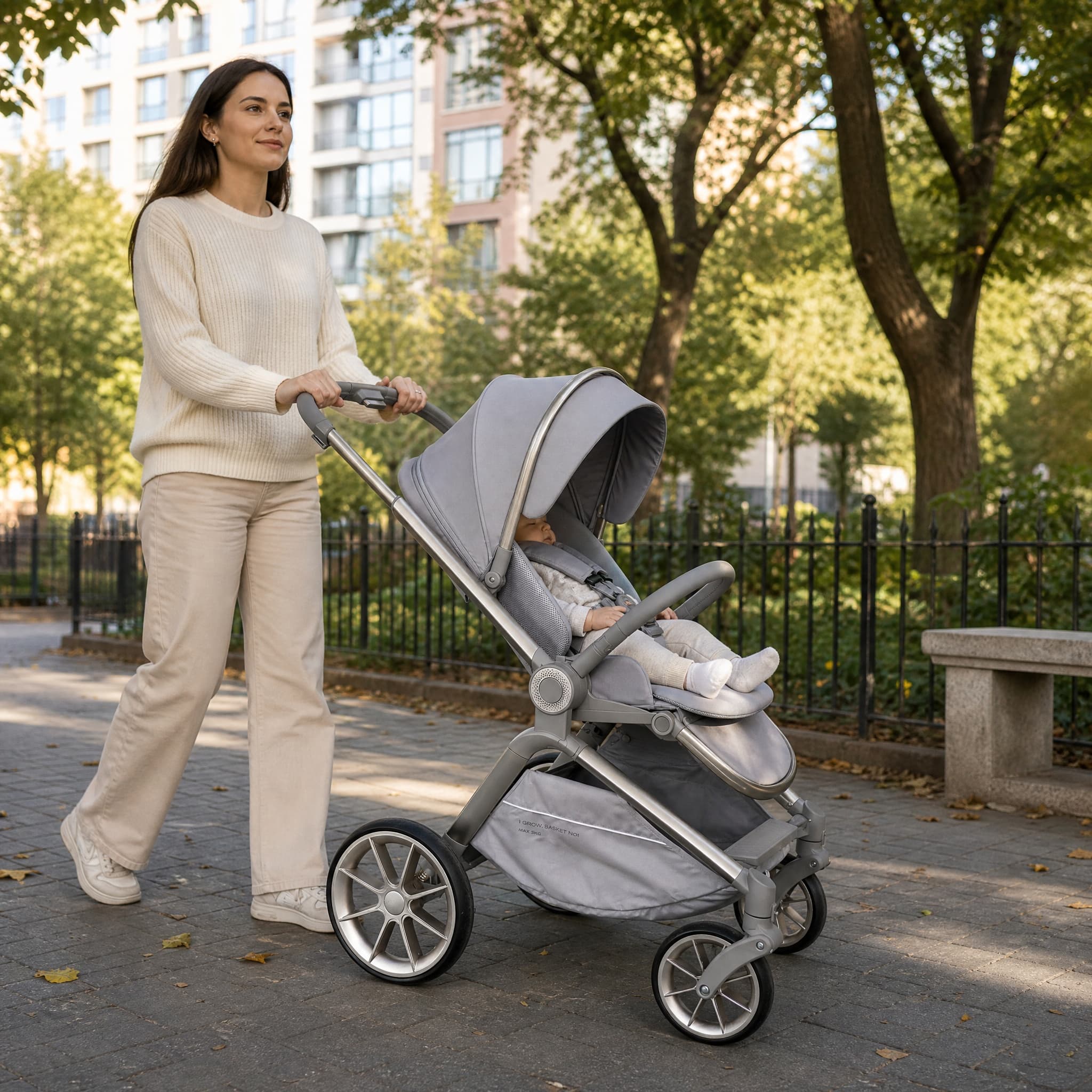Ningbo Youbei Children Foldable Lightweight 3 In1 Baby Stroller Shock-absorbing Reversible Pram CE Certified Detachable S-008L