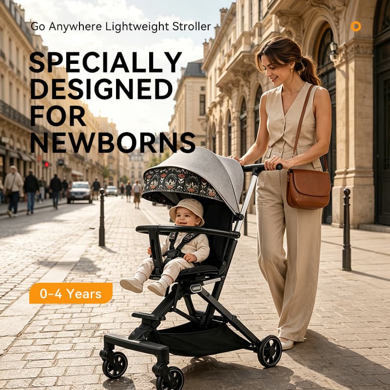 Ningbo Youbei Baby Stroller Compact Lightweight Travel Stroller Aluminum Frame Custom Colors And Suitable For Trip Z-1